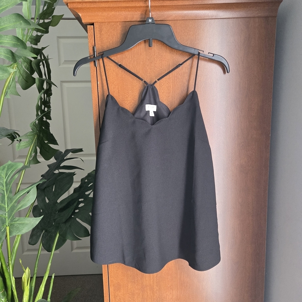 J. Crew Black Strappy Blouse